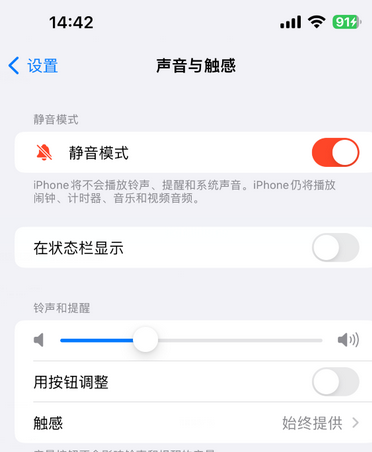 大成镇苹果15Pro维修网点分享iPhone15Pro系列机型中隐藏静音图标 