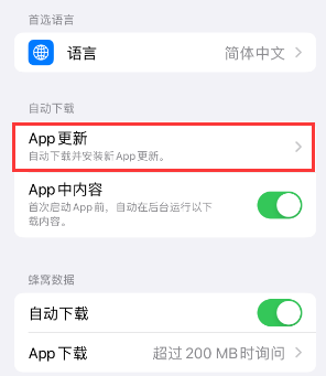 大成镇苹果15维修中心如何让iPhone15APP自动更新
